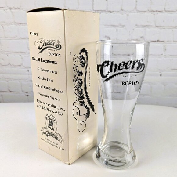 Vintage Cheers Boston Pilsner Beer Glass - Picture 1 of 9